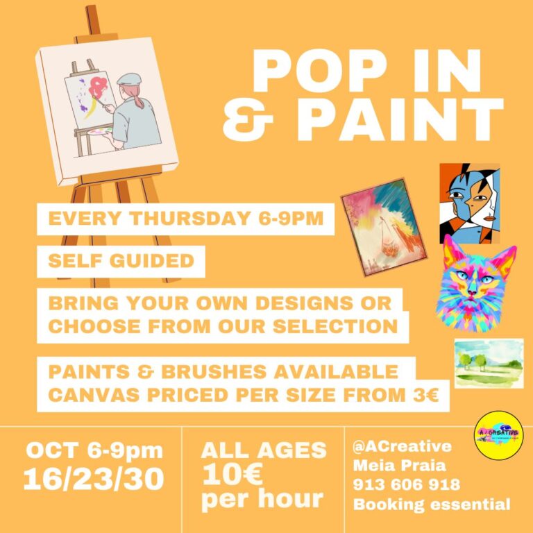 Creative (Meia Praia) every Thursday evening 6-9pm
