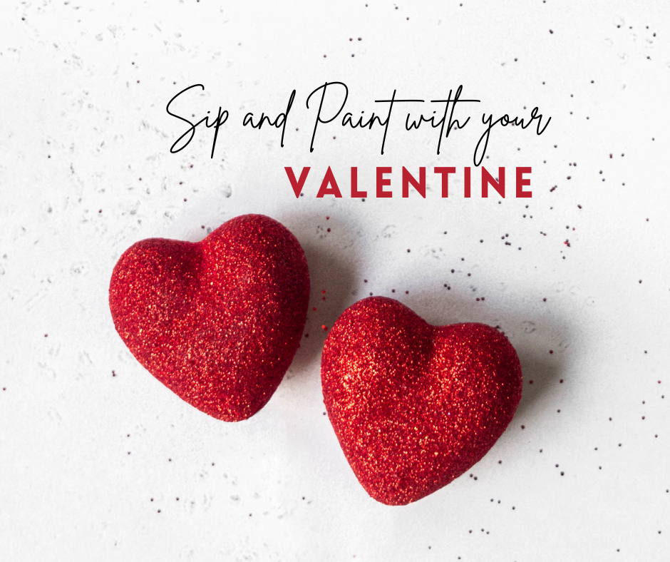 Valentines Day Sip & Paint – 2h fun with art, music, drinks and snacks